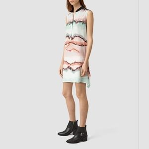 All Saints Isha Crystal Silk Dress Size 2